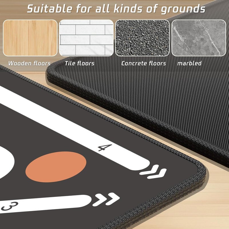 2F22E Soccer Training Mat with Silent Shock Absorption and Non-Slip Base for Footwork Training and Ball Mastery(Belt Version) - Image 4